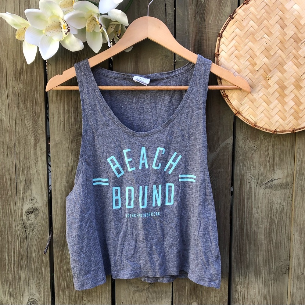 ☀️PINK / Beach Bound / Grey Tank top / summer!